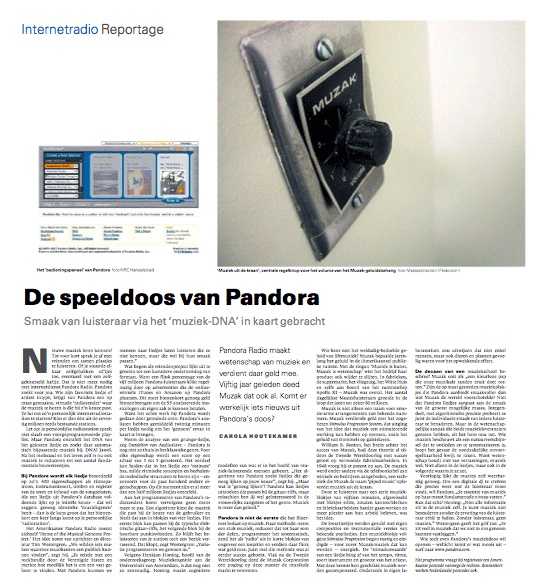 Over Pandora radio en de smaak van luisteraars