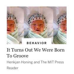 It turns out we were born to groove
