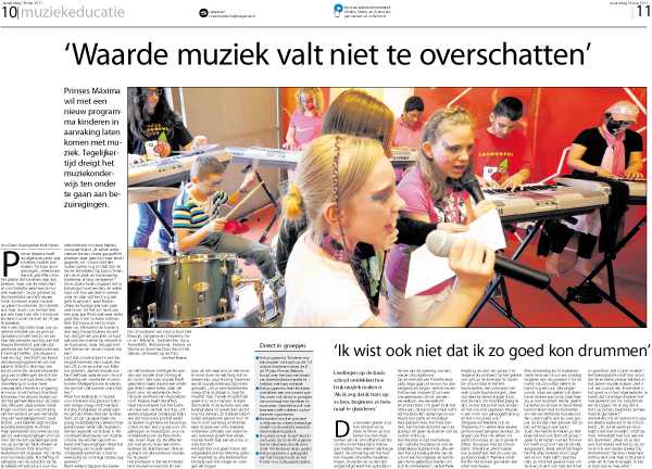 "Waarde muziek valt niet te overschatten"
