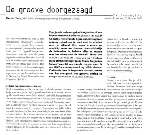 De groove doorgezaagd