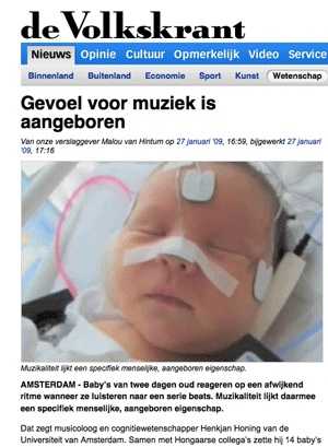 Gevoel voor muziek is aangeboren